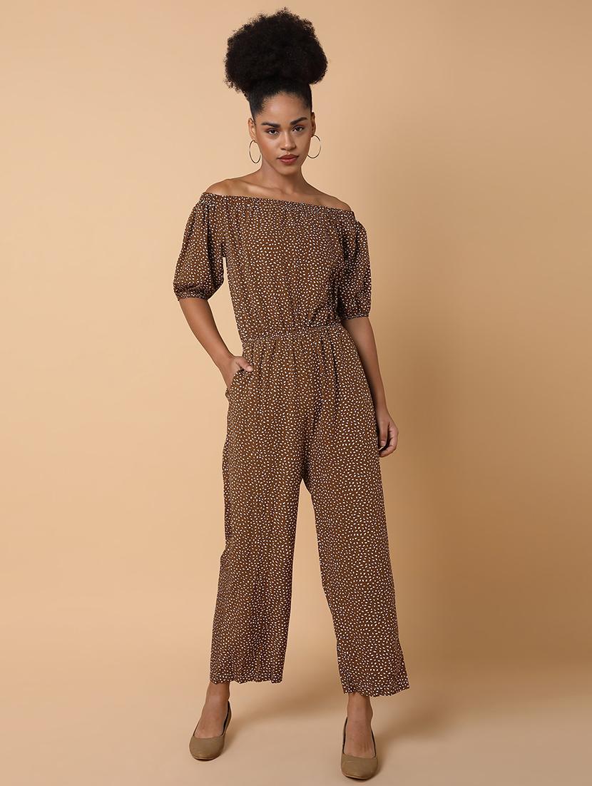off shoulder printed jumpsuit - 18531250 -  Zoom Image - 0