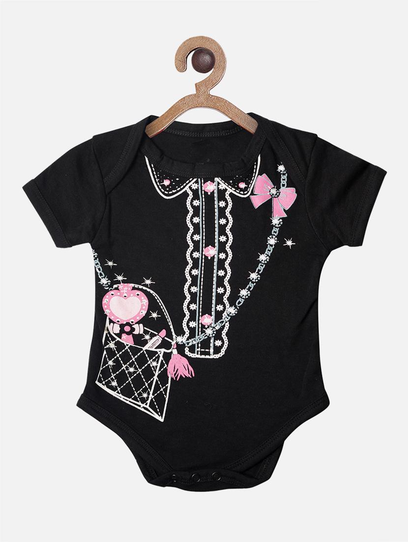 boys black printed onesies  - 18531877 -  Zoom Image - 0