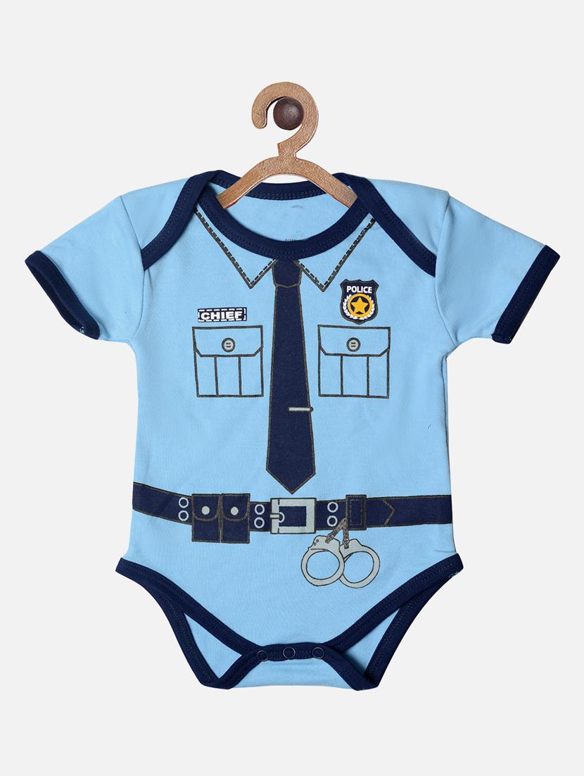 boys blue printed onesies  - 18531878 -  Zoom Image - 0