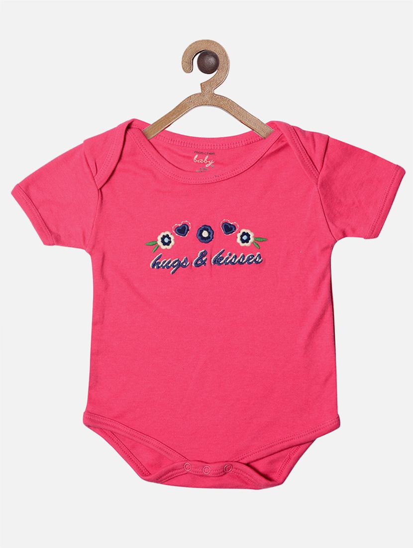 boys pink printed onesies - 18531880 - Zoom Image - 0