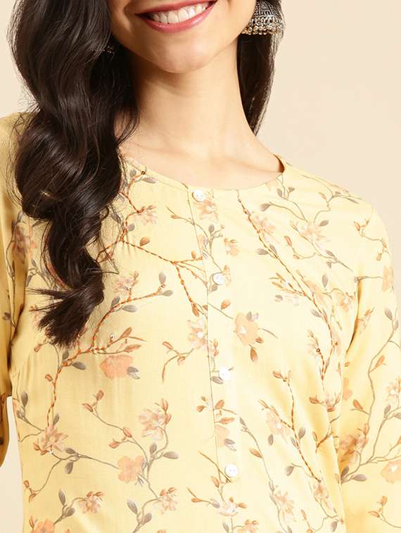 women's straight kurta - 18532096 -  Standard Image - 3