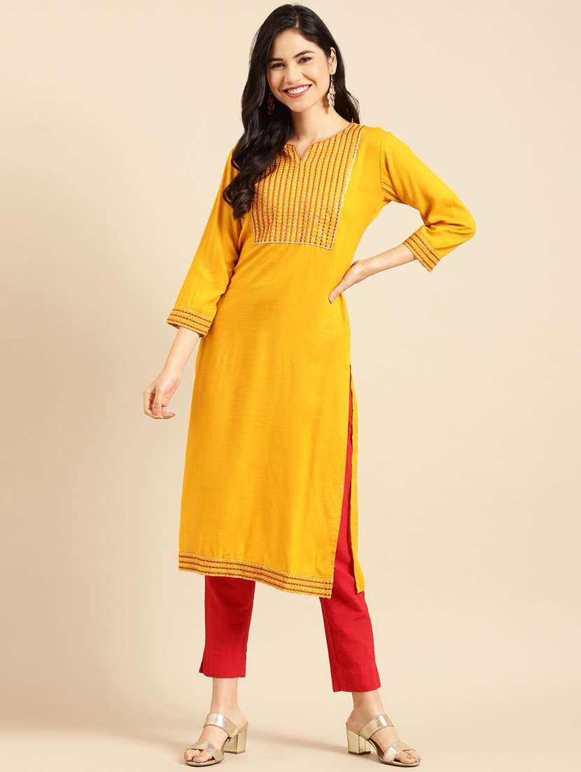 women's straight kurta - 18532099 - Zoom Image - 0