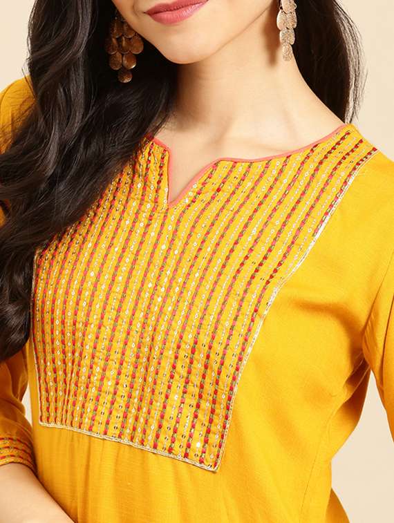 women's straight kurta - 18532099 - Standard Image - 3