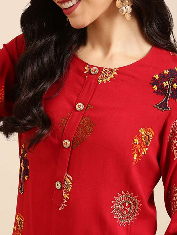 Women's Straight Kurta - 18532140 -  Standard Image - 3