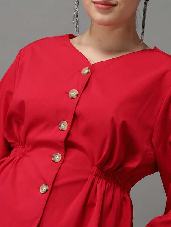 women's peplum v neck top - 18532185 -  Standard Image - 5