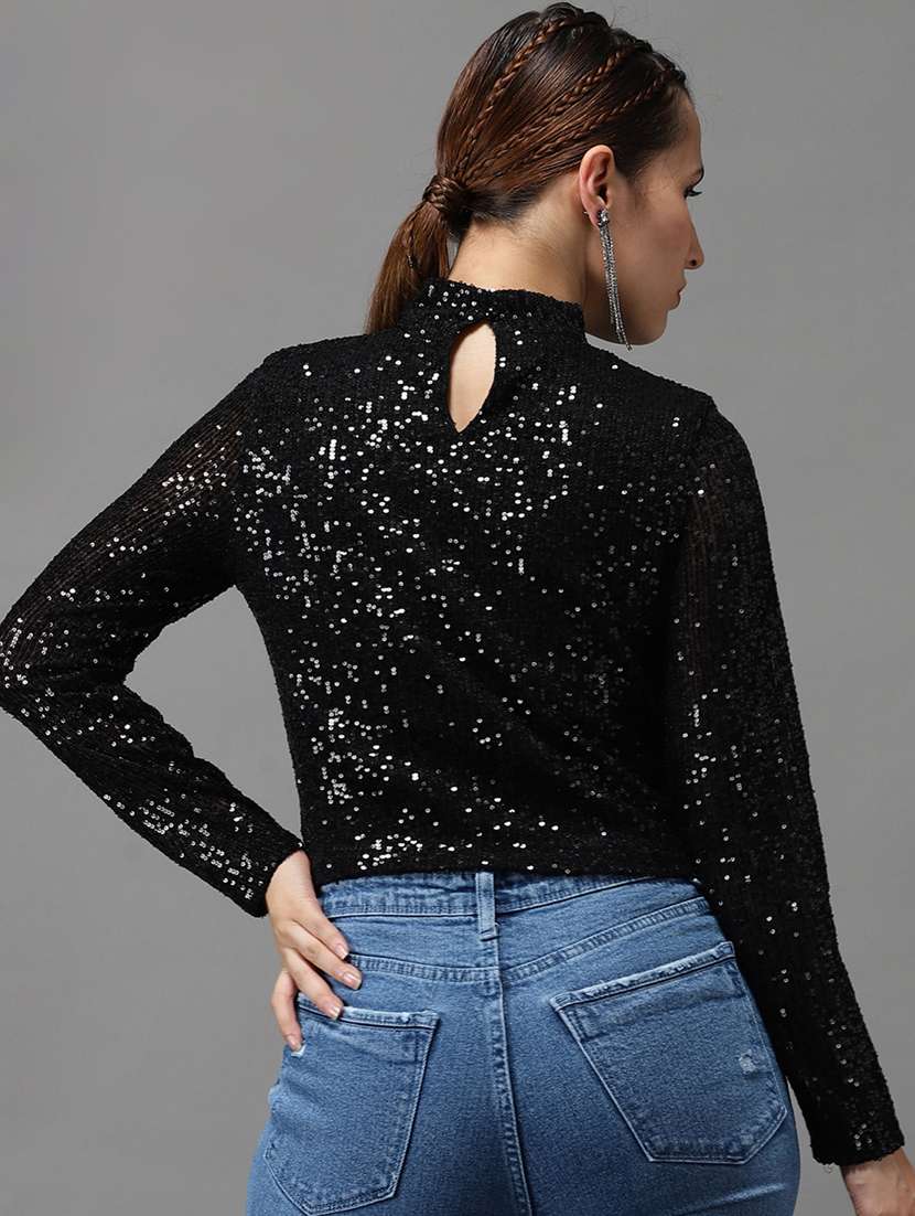 long sleeved embellished top  - 18532193 -  Standard Image - 3