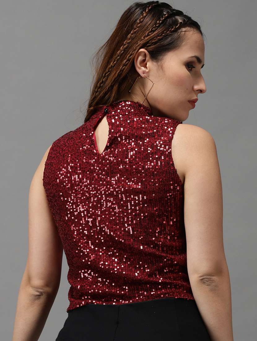 key hole neck embellished top  - 18532196 -  Standard Image - 3