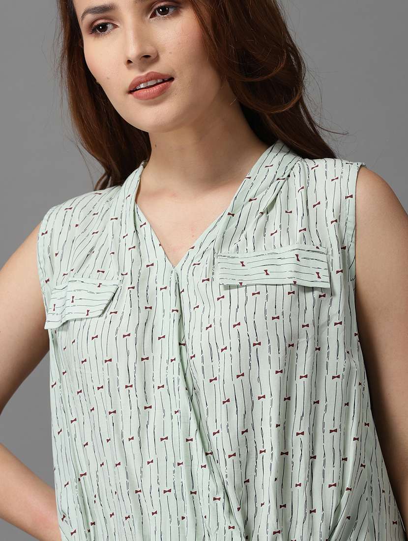 women's crop v neck top - 18532281 -  Standard Image - 3