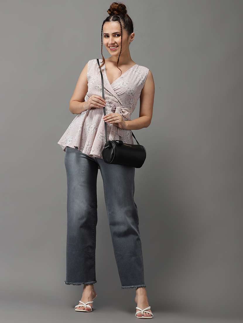 women's peplum v neck top - 18532286 -  Standard Image - 3