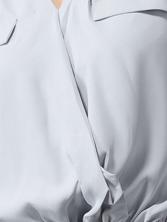 women's blouson v neck top - 18532289 -  Standard Image - 3