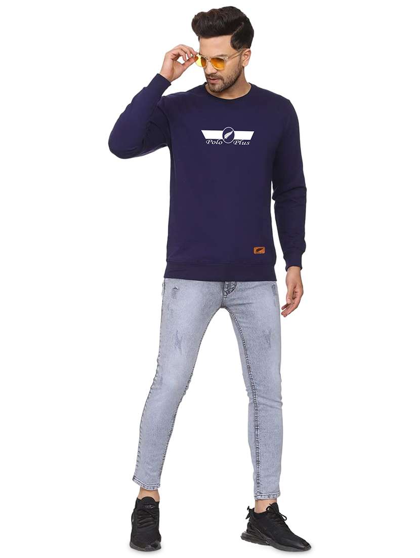 mens chest print sweatshirt - 18532518 - Standard Image - 3