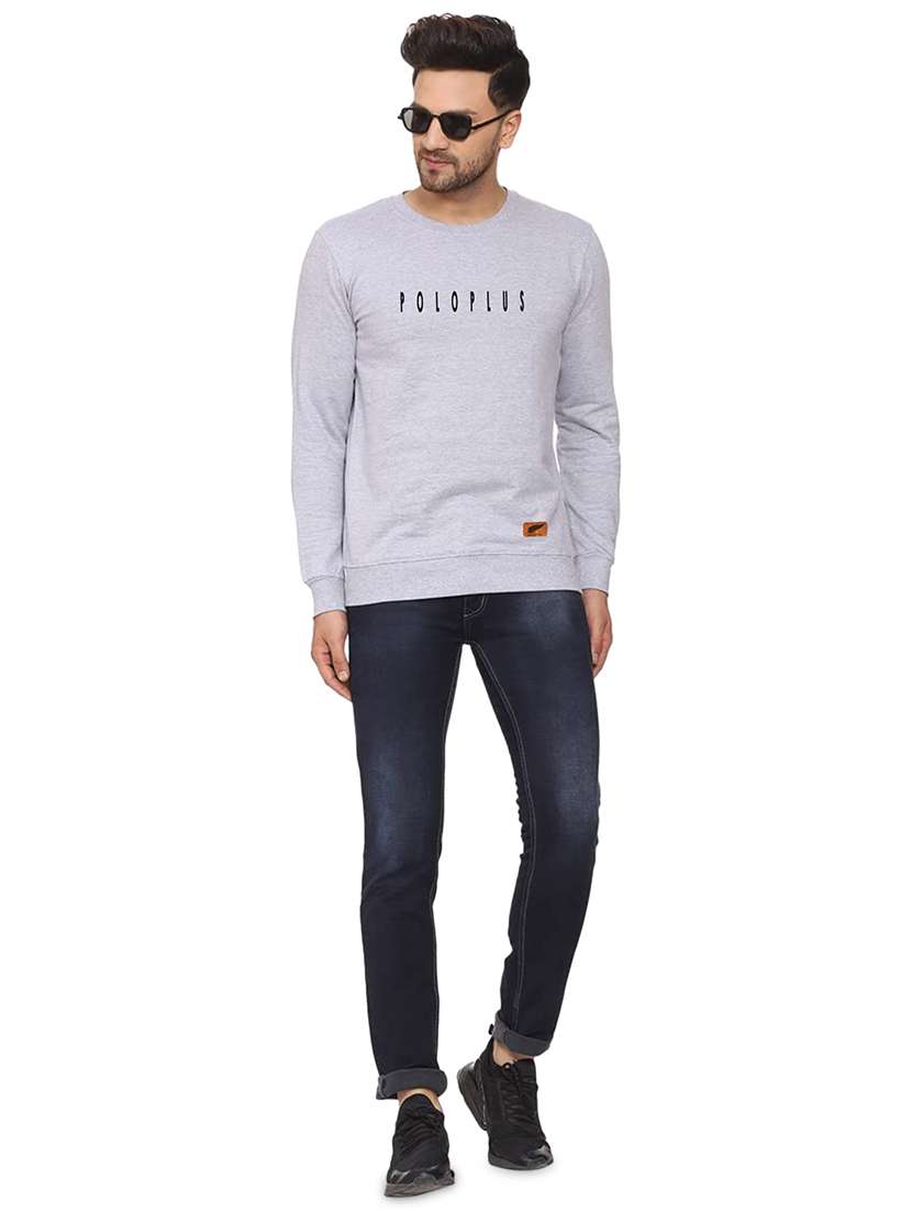 mens chest print sweatshirt - 18532524 - Standard Image - 3