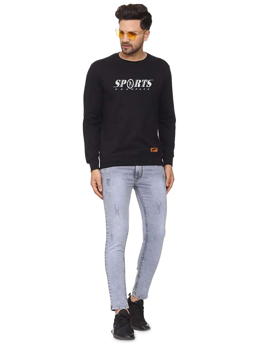 mens chest print sweatshirt - 18532531 - Standard Image - 3