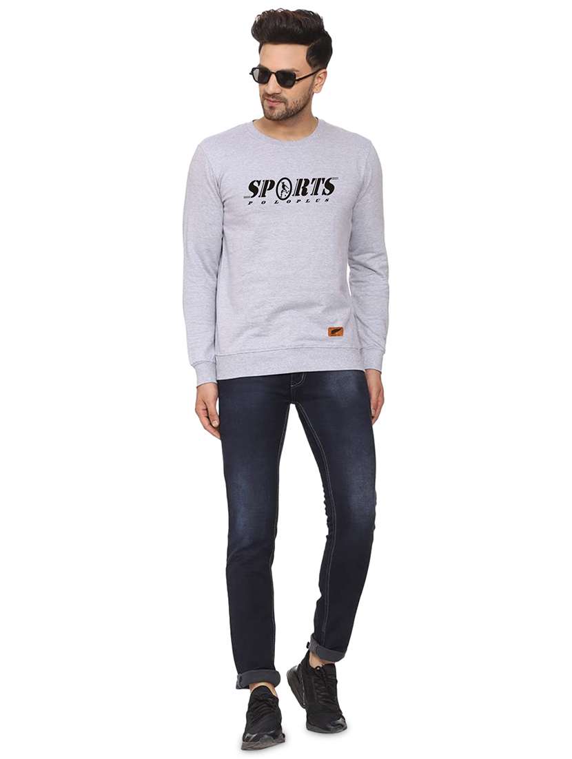 mens chest print sweatshirt - 18532532 - Standard Image - 3
