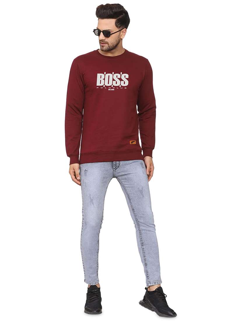 mens chest print sweatshirt - 18532537 - Standard Image - 3