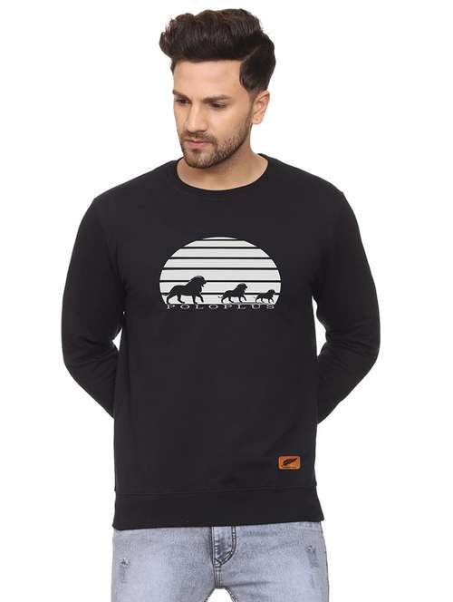 mens chest print sweatshirt - 18532539 - Standard Image - 0