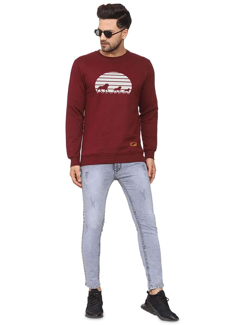 mens chest print sweatshirt - 18532541 - Standard Image - 3