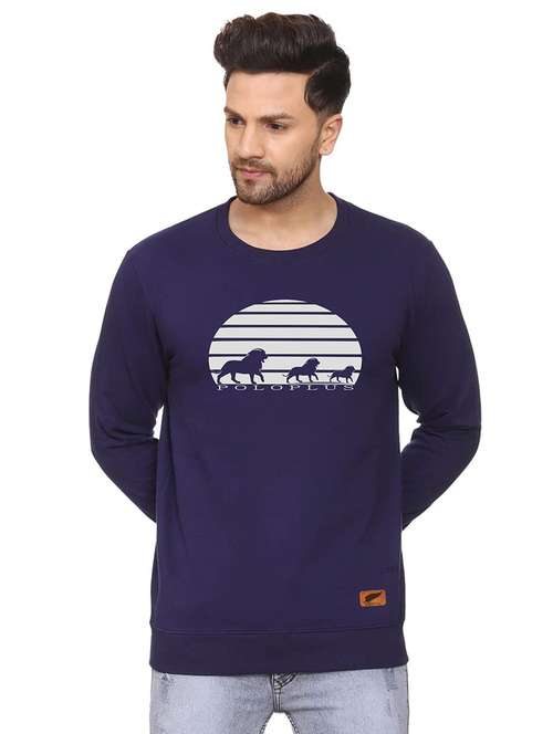 mens chest print sweatshirt - 18532542 - Standard Image - 0