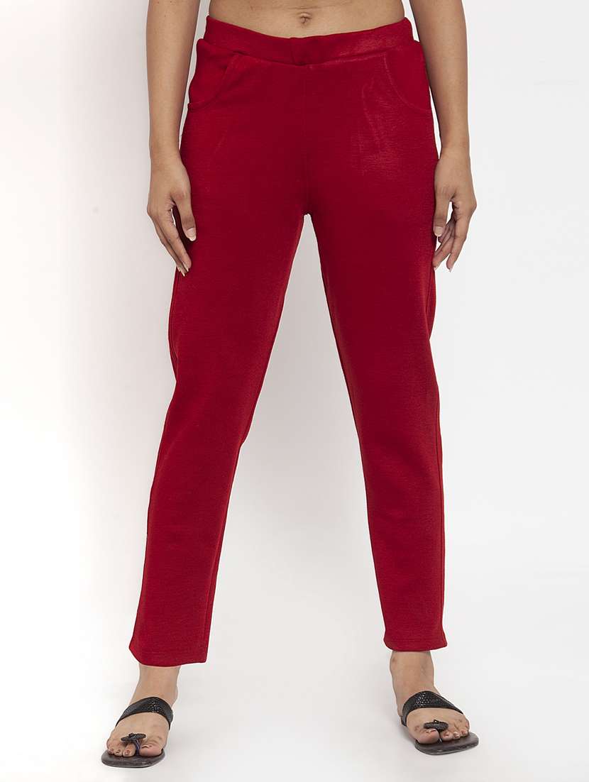women solid ankle length pants - 18532653 -  Zoom Image - 0