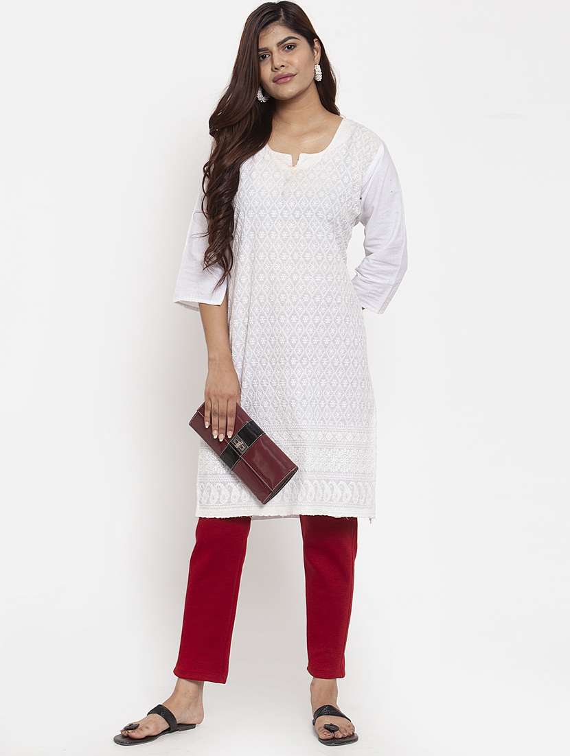 women solid ankle length pants - 18532653 -  Standard Image - 3