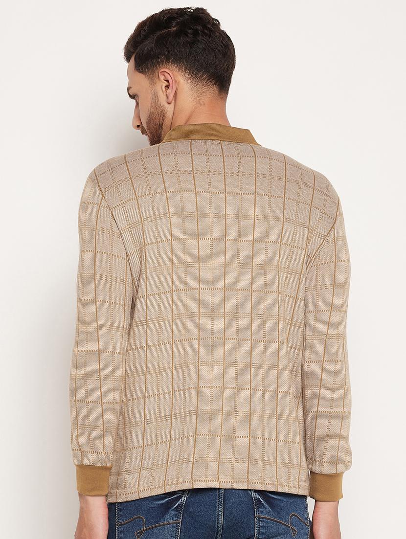 long sleeved checkered polo t-shirt - 18532865 - Standard Image - 3