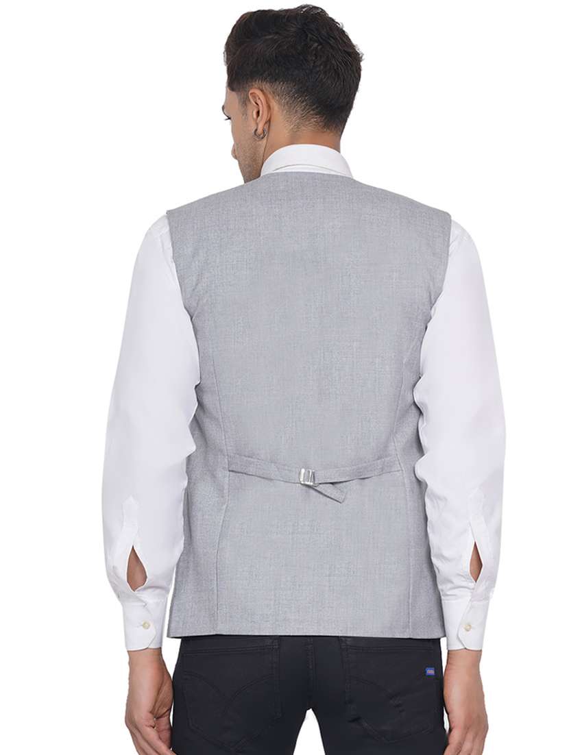 overlapping neck nehru jacket - 18532902 -  Standard Image - 3