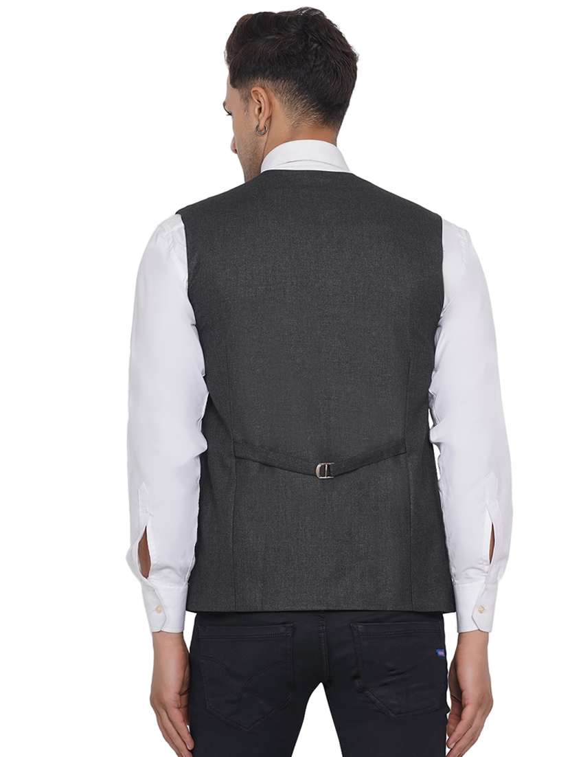 overlapping neck nehru jacket - 18532904 - Standard Image - 3