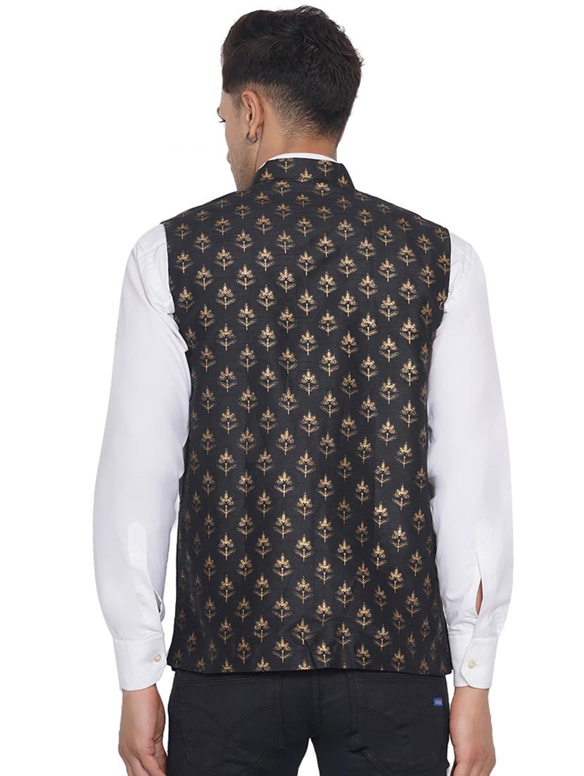 printed nehru jacket - 18532912 - Standard Image - 3