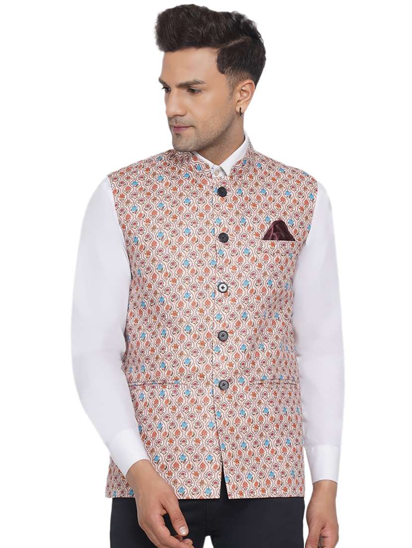 printed nehru jacket