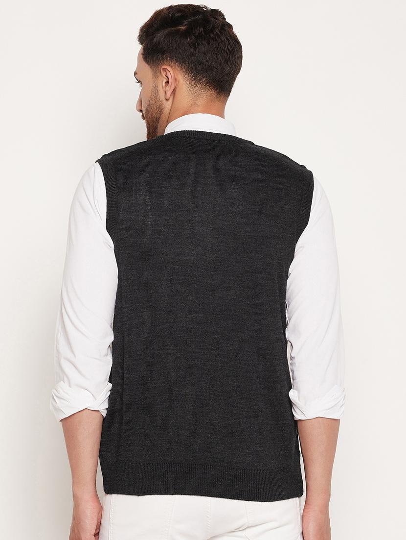 v neck solid pullover - 18532954 - Standard Image - 3