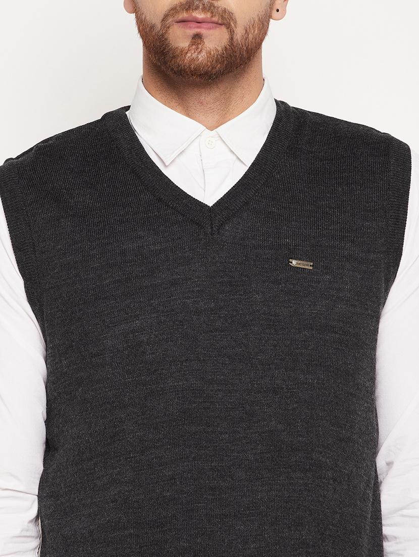 v neck solid pullover - 18532954 - Standard Image - 5