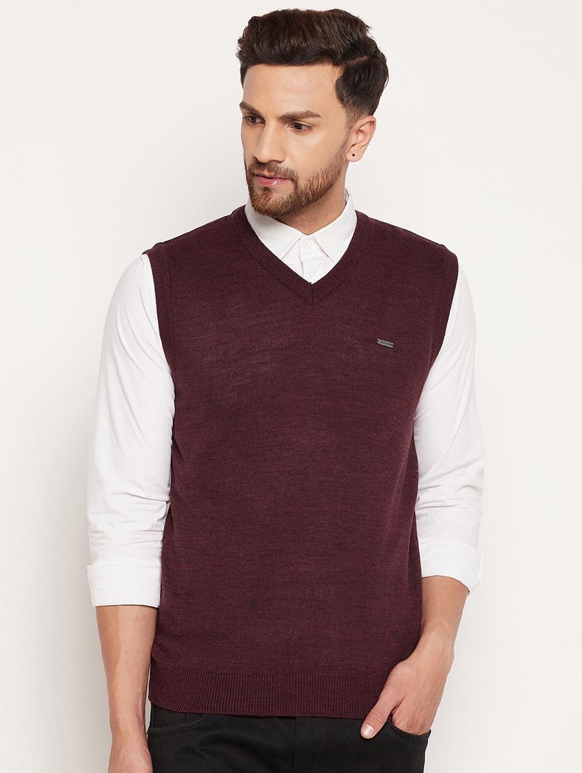 v neck solid pullover - 18532956 - Zoom Image - 0
