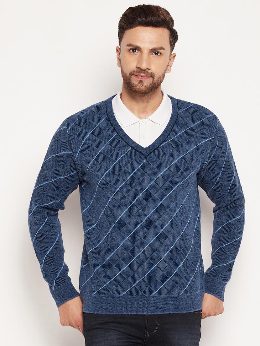v neck checkered pullover - 18532959 -  Zoom Image - 0