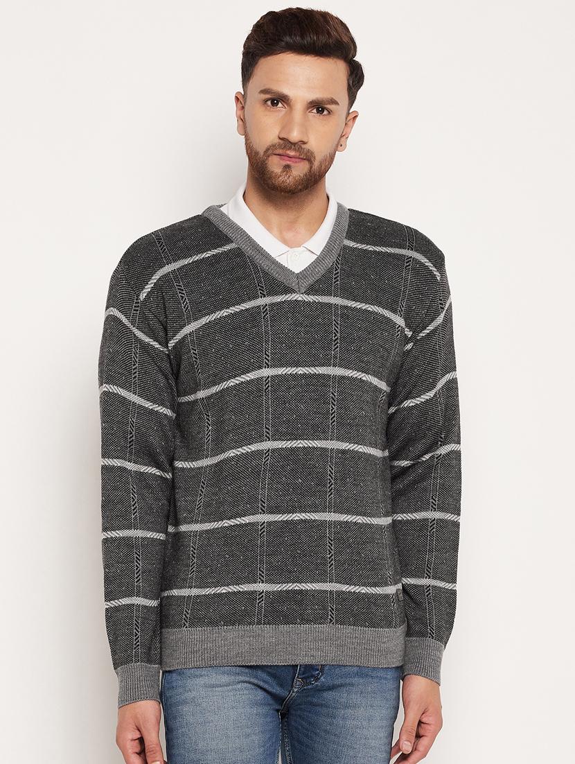 v neck checkered pullover - 18532973 - Zoom Image - 0
