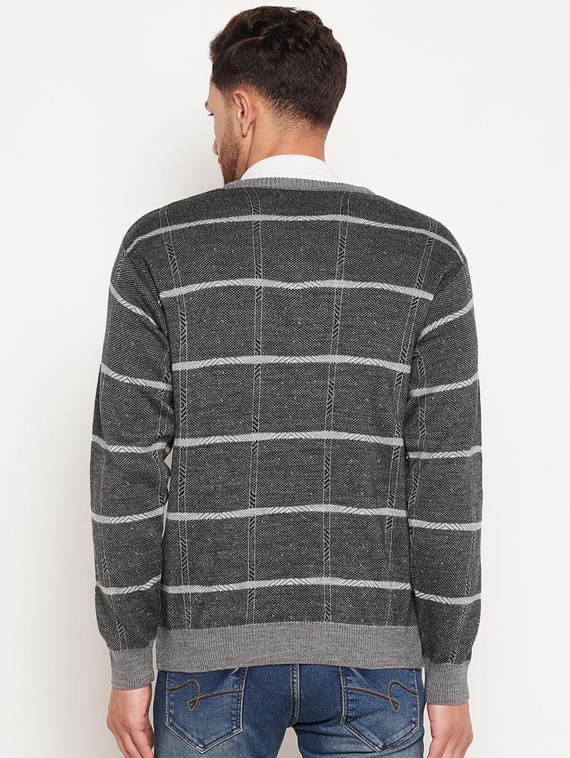 v neck checkered pullover - 18532973 - Standard Image - 3