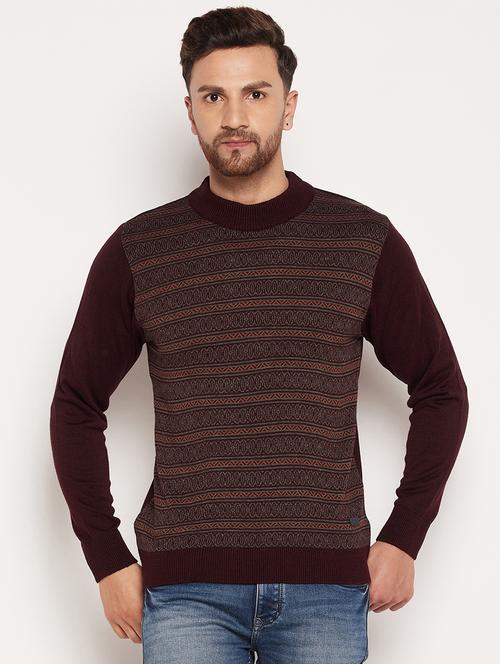 high neck printed pullover - 18532975 -  Standard Image - 0