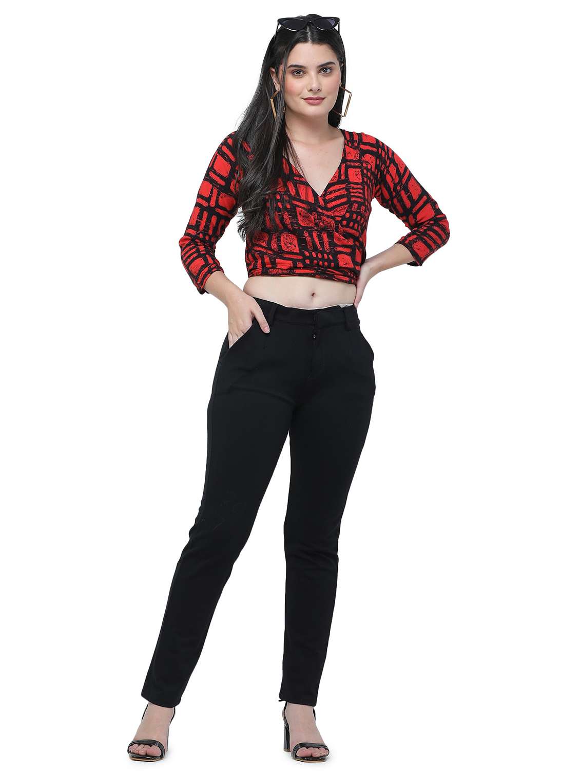 high rise cigarette trouser - 18533009 - Standard Image - 3