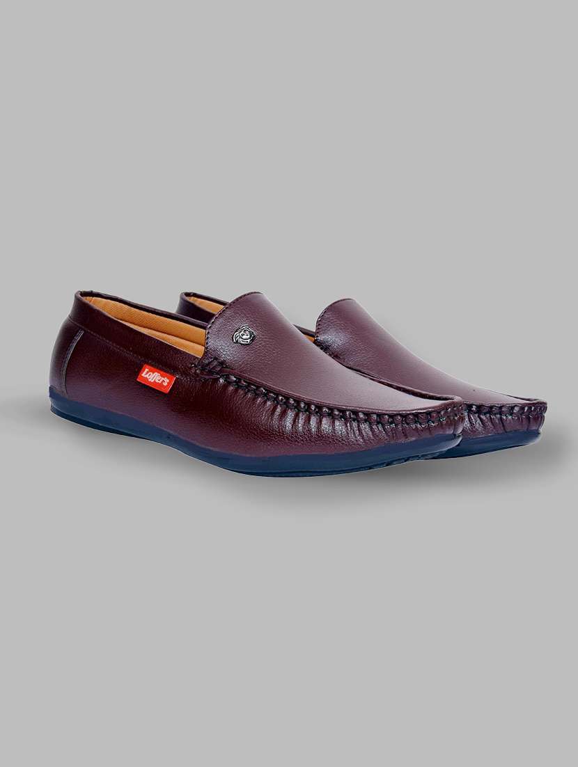 mens maroon slip on loafer