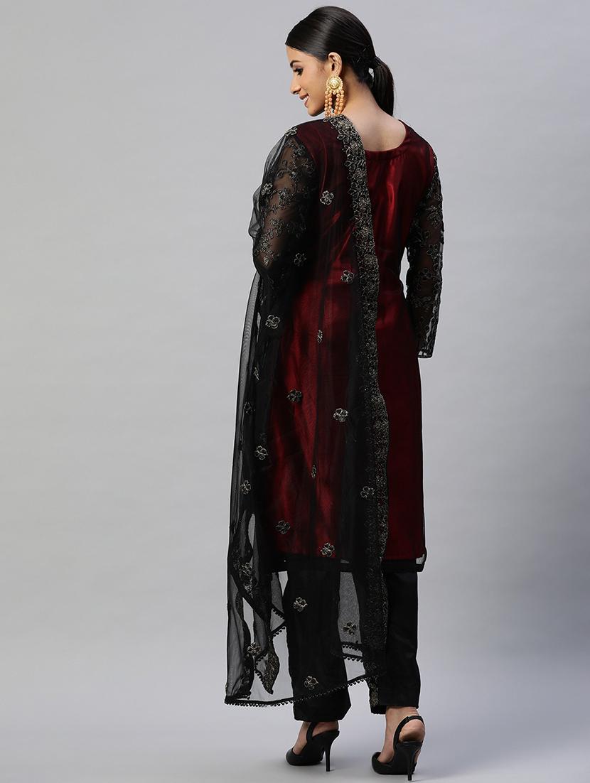 embroidered unstitched suit set - 18533930 - Standard Image - 3