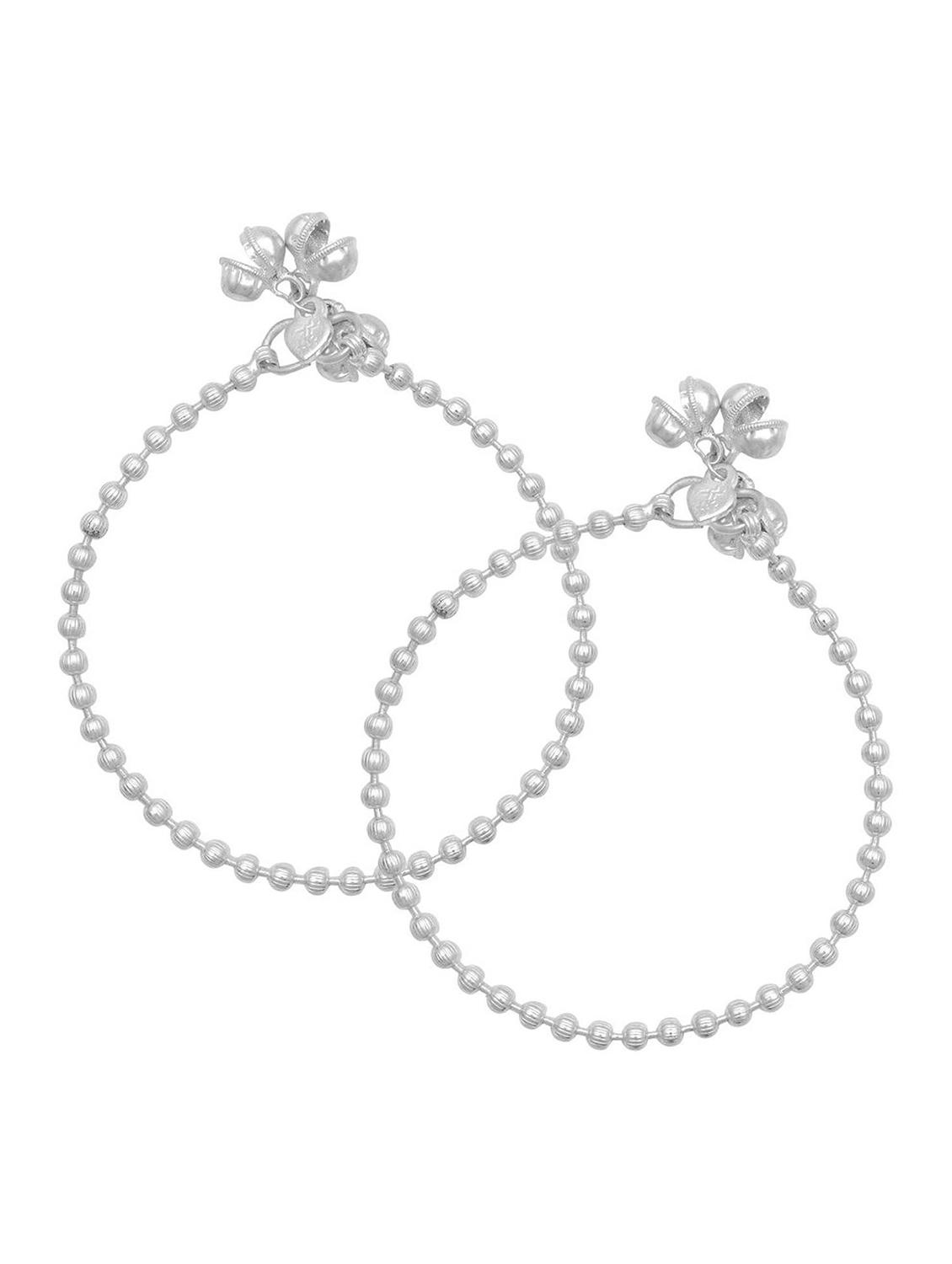 silver plated brass anklet - 18533961 - Zoom Image - 0