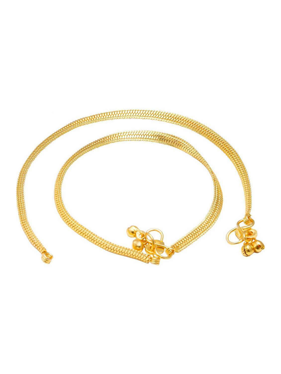 gold plated brass anklet  - 18533973 -  Zoom Image - 0