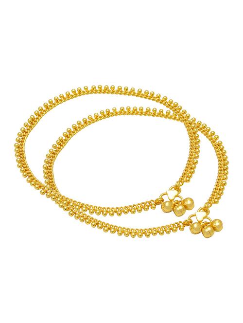 gold plated brass anklet - 18533988 - Standard Image - 0