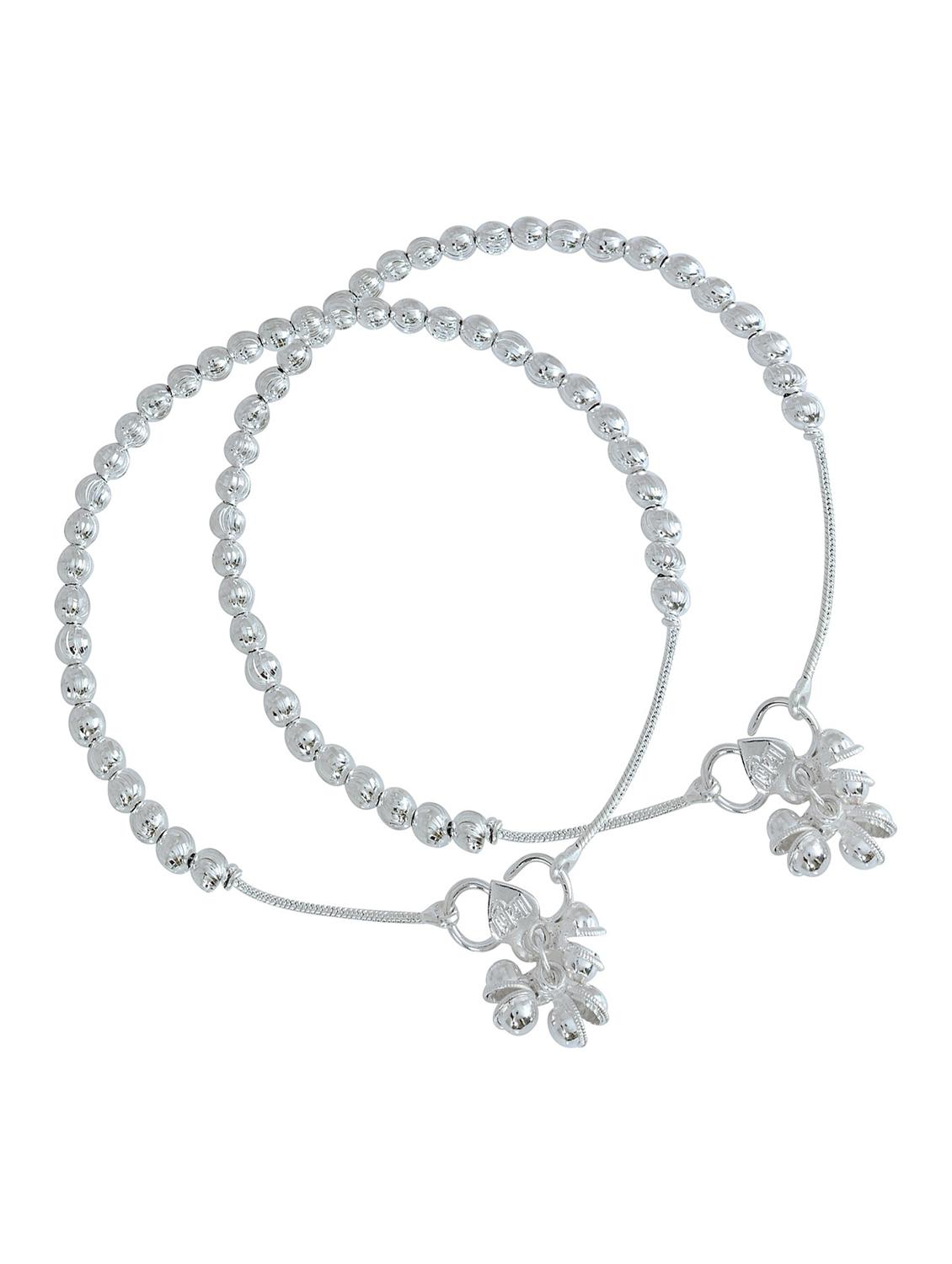 silver plated brass anklet - 18533990 - Zoom Image - 0