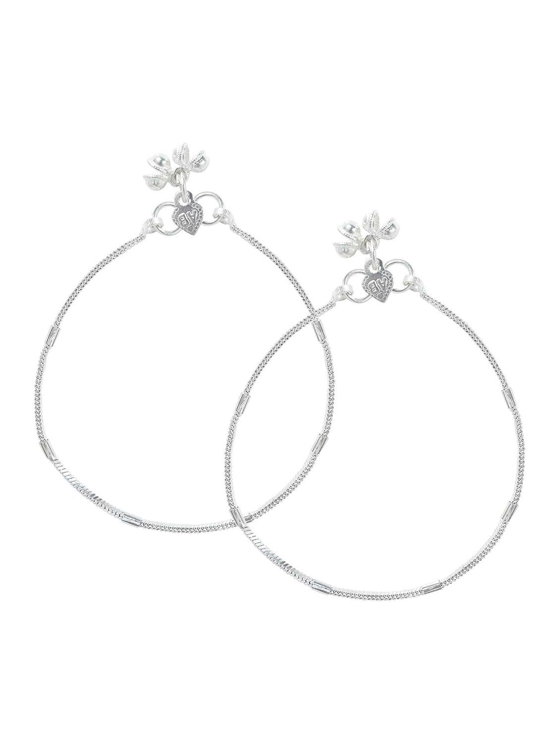 silver plated brass anklet - 18534006 - Zoom Image - 0