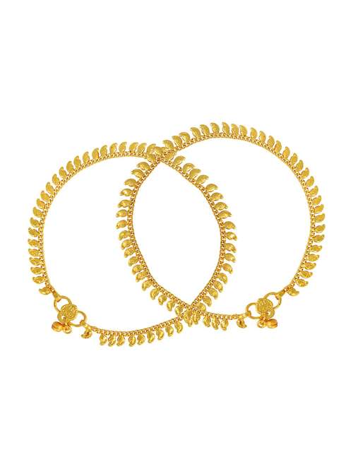 gold plated brass anklet  - 18534018 -  Standard Image - 0