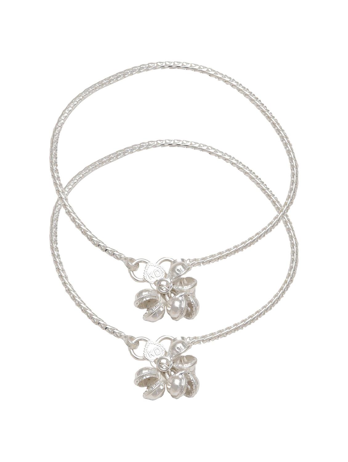 silver plated brass anklet 