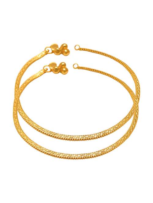 gold plated brass anklet  - 18534055 -  Standard Image - 0