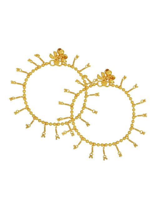 gold plated brass anklet - 18534106 - Standard Image - 0