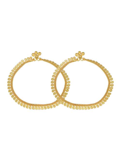 gold plated brass anklet  - 18534123 -  Standard Image - 0