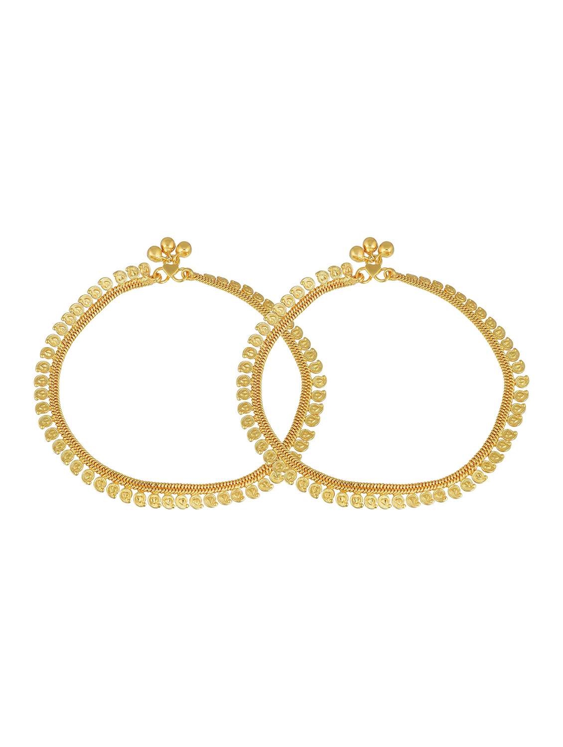 gold plated brass anklet  - 18534123 -  Zoom Image - 0